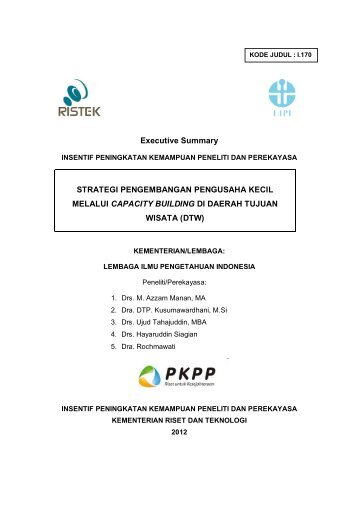 Executive Summary - PKPP - Kementerian Riset dan Teknologi