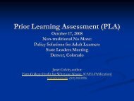 Prior Learning Assessment (PLA) - WICHE