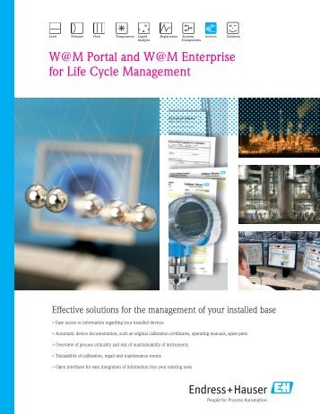 W@M Portal and W@M Enterprise for Life Cycle ... - Endress+Hauser
