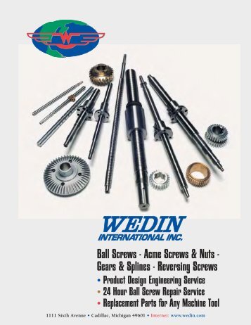 Ball Screws - Acme Screws & Nuts - Wedin International, Inc.