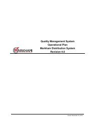 Quality Management System Operational Plan ... - Town of Markham