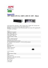 Smart-UPS APC Smart-UPS XL 1400VA RM 3U 230V ... - MgManager