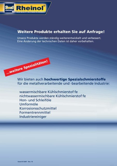 Weitere Produkte erhalten Sie auf Anfrage!