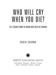 WHO WILL CRY WHEN YOU DIE? - Robin Sharma