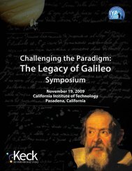 The Legacy of Galileo - Keck Institute for Space Studies - Caltech