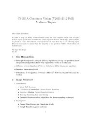 Midterm Topics - Stanford Vision Lab