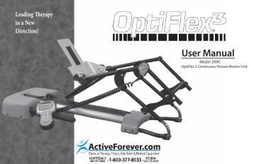OptiFlex3 Knee CPM User Manual - ActiveForever