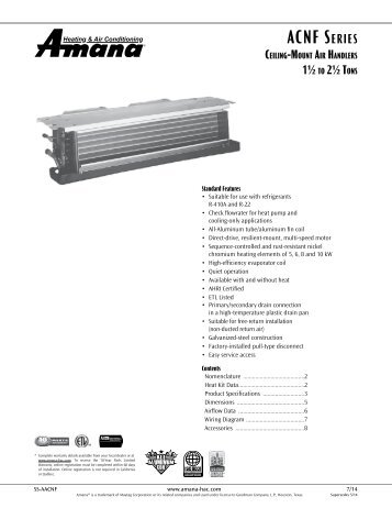 Product Specifications - Amana