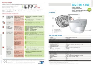 Manual EAGLE ONE PDF | 509 Ko - BEA Pedestrian