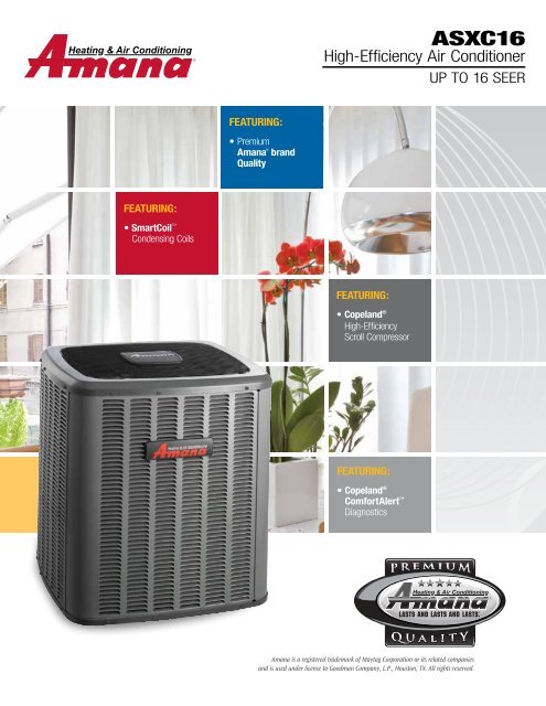 Amana 16 seer air conditioner reviews outlet