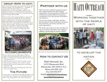 Haiti Outreach Brochure