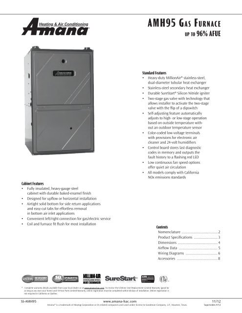 AMH95 GAs FurnAce - Amana