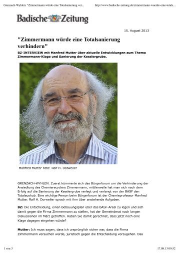 Badische Zeitung, Ralf H. Dorweiler - Martin Forter