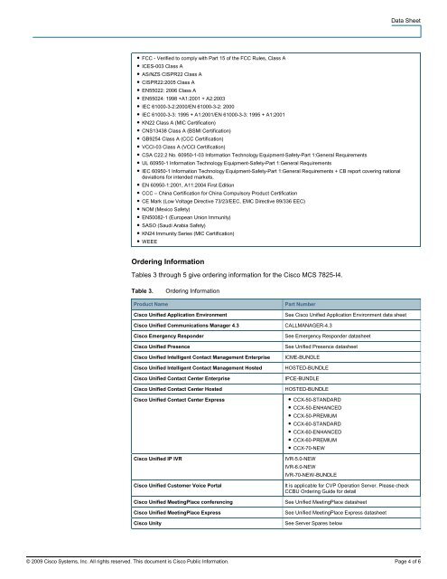 Cisco MCS 7825-I4 Video Servers/Encoders