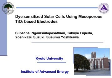 Dye-sensitized Solar Cells Using Mesoporous TiO2-based Electrodes