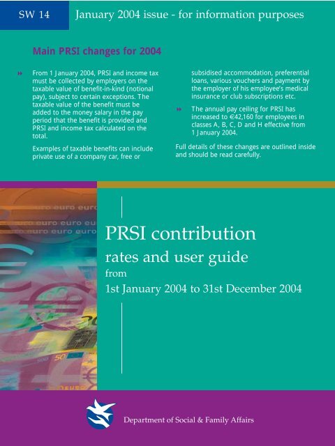 PRSI Contribution Rates And User Guide 2004 SW14 Welfare ie ppt-the-irish-pensions-experience-teeu-seminar-thursday-14-october-20
