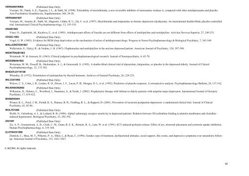 TCAs versus placebo - National Center for Biotechnology Information