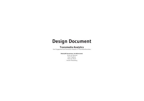 Design Document - Transmedia Analytics