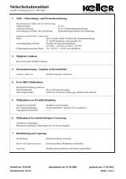 Sicherheitsdatenblatt - Max F. Keller  GmbH