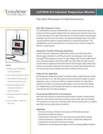 LUXTRON 812 Industrial Temperature Monitor - Pentronic