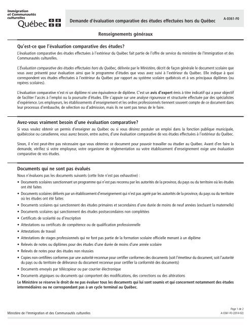 Demande D A C Valuation Comparative Des A C Tudes Effectua C Es Hors