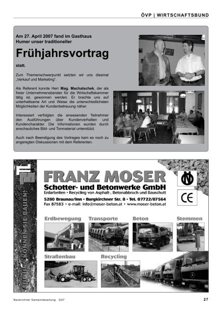 Gemeindezeitung 02/2007 - Gemeinde Neukirchen an der Enknach ...