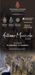 i concerti dell'autunno musicale - L'Eco delle Valli