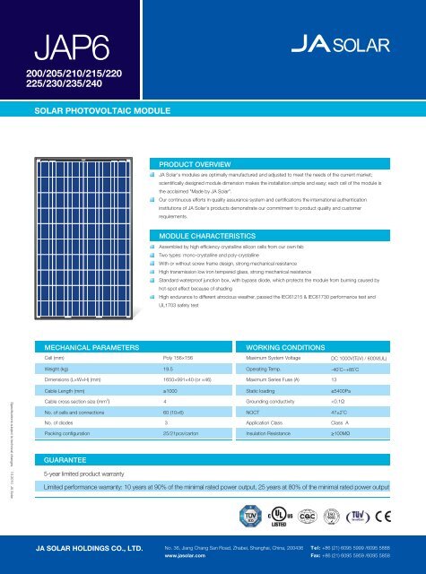 SOLAR PHOTOVOLTAIC MODULE - Enerpoint