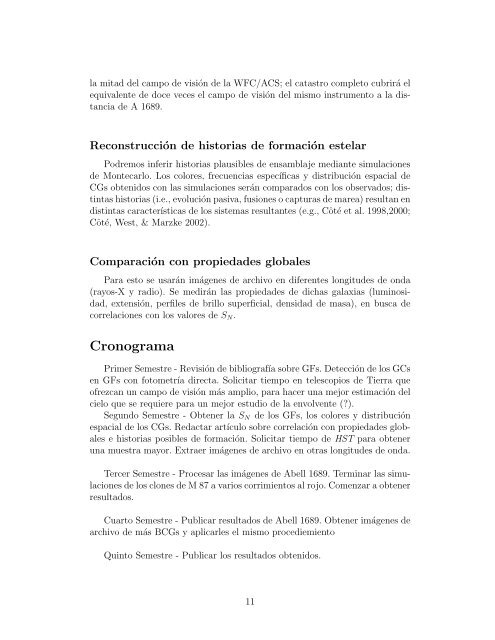 Anteproyecto de Tesis Doctoral Sistemas de cÃƒÂºmulos ... - UNAM