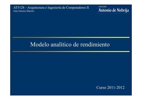 Modelo analÃ­tico de rendimiento