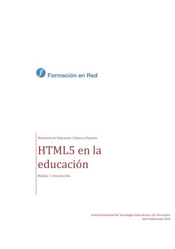 IntroducciÃ³n al lenguaje HTML - Instituto Nacional de TecnologÃ­as ...