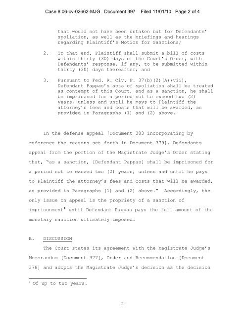 Memorandum and Order - E-Discovery Law Alert