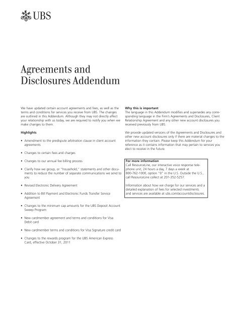 Agreements and Disclosures Addendum ab - Online Services - UBS