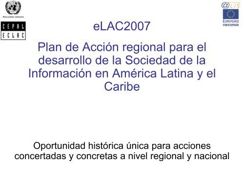 eLAC 2007: UNA MIRADA DESDE EL PLANEAMIENTO ...