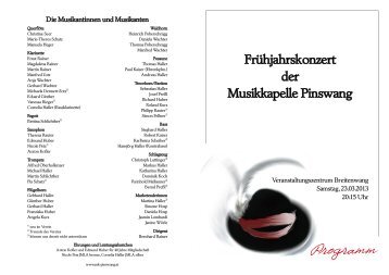 FrÃ¼hjahrskonzert - Ausserferner Musikbund