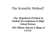hypothesis problem - Institute for Earth Science Research and ...