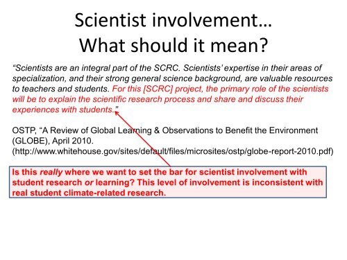 Workshop to Define Student Collaborative Climate Research
