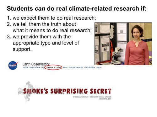 Workshop to Define Student Collaborative Climate Research