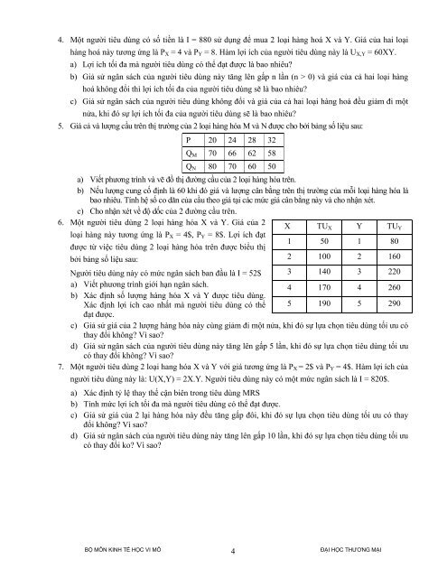 KINH Táº¾ Há»C VI MÃ I (MICROECONOMICS I)