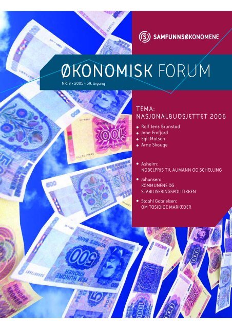 ÃKONOMISK FORUM - SamfunnsÃ¸konomene