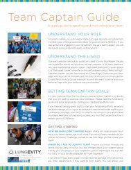 Download our Team Captain Guide here (pdf) - LUNGevity Foundation