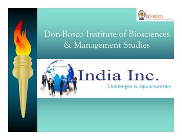 Don-Bosco Institute of Biosciences & Management ... - E-paolive.net