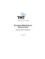 Exhibit B: Specification for M2 Segment Blank - Thirty Meter Telescope