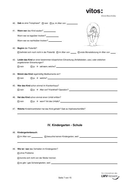 Elternfragebogen zum Download - Vitos Rheingau