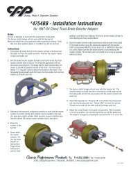 #4754BB - Installation Instructions - Classic Performance Products
