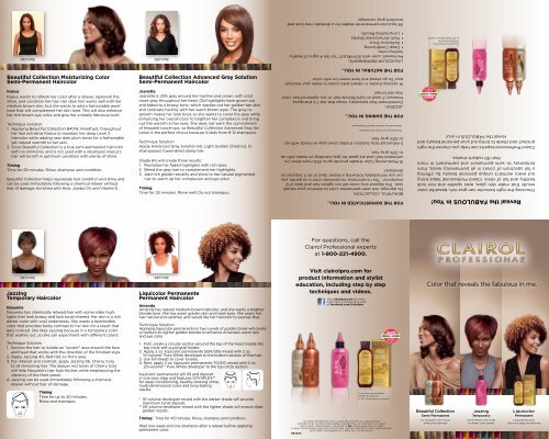 Clairol Professional Complements Color Chart