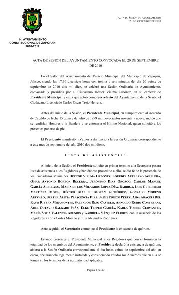 proyecto de acta de sesiÃ³n del ayuntamiento convocada el 20 de ...