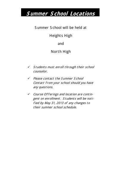 Summer School Brochure.pdf - West High School