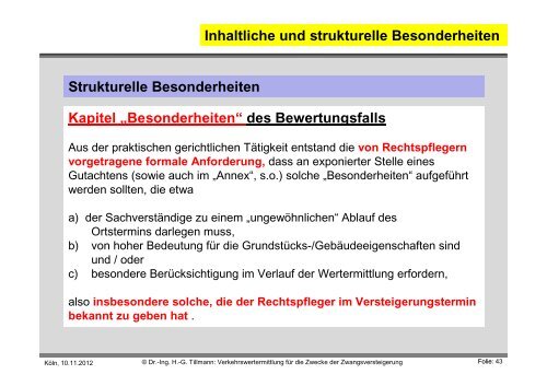 Verkehrswertermittlung für die Zwecke der Zwangsversteigerung