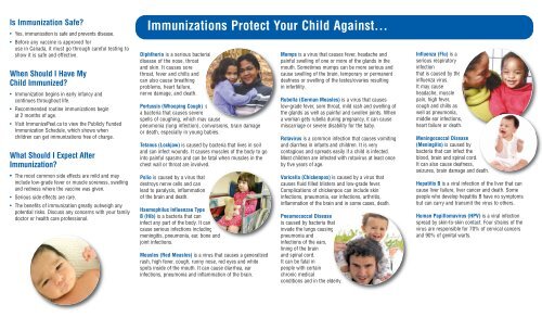 General Immunization Brochure-English - Region of Peel